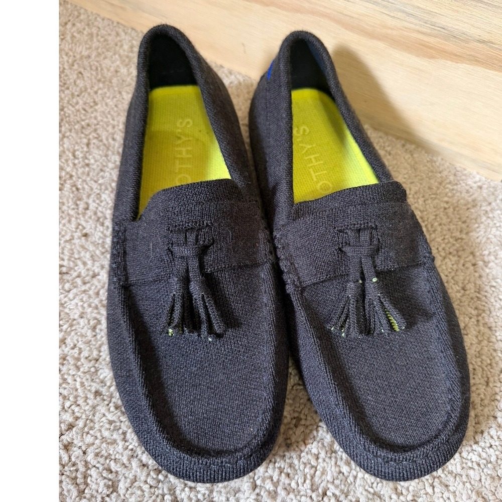 Men's Rothy's 8.5 The Driver Tassel Loafers Gray Shoes